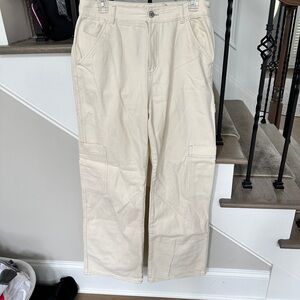 Cream cargo pants